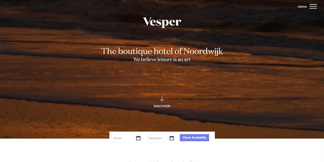 Ảnh 12: Giao diện web của khách sạn Vesper