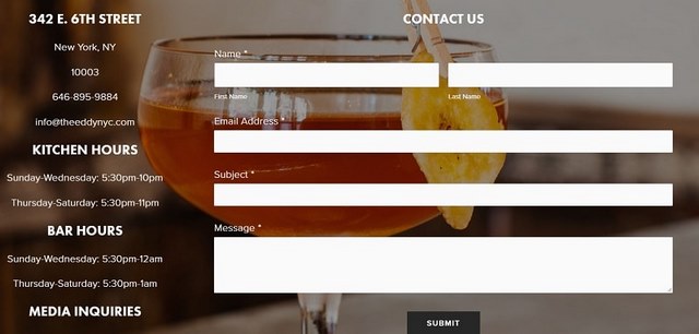 Ảnh 9: Biểu mẫu nhận xét tích hợp trên website nhà hàng